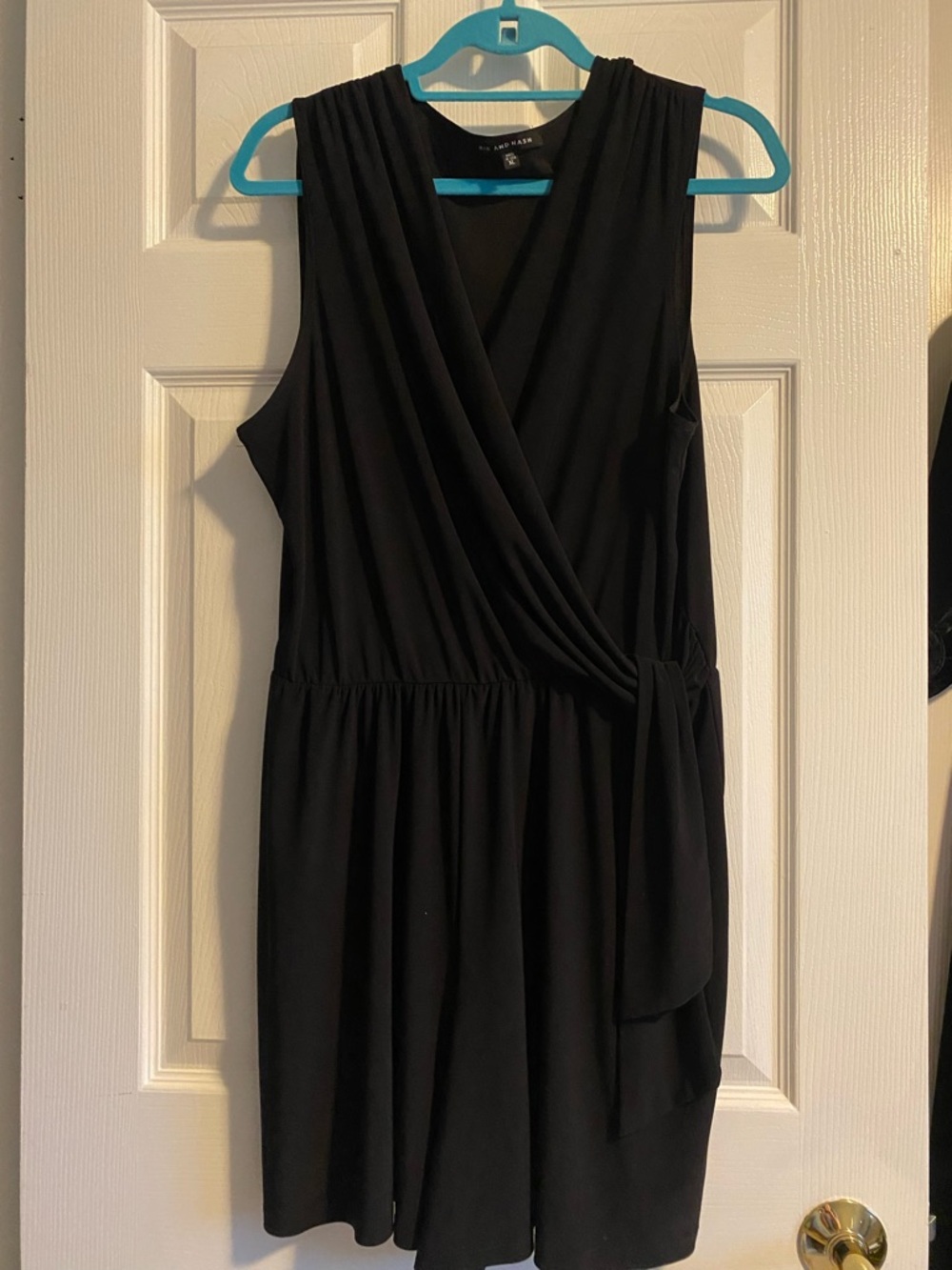 Black Wrap-Style Sleeveless romper